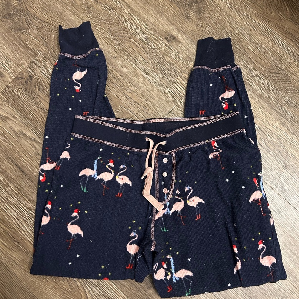 PJ Salvage Dark Blue Flamingo Print Pajama Pants